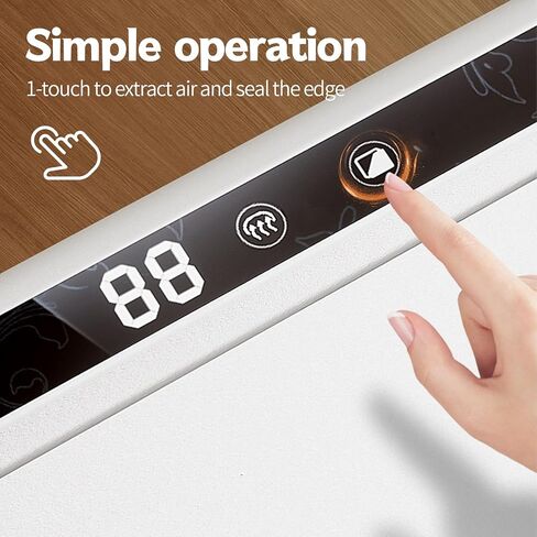 Vacuum Sealer Machine with 20 Vacuum Seal Bags, Fully Automatic Food Vacuum Sealer Machine, One Click Intelligent Operation, Airtight Food Storage Machine, White in Saudi Arabia