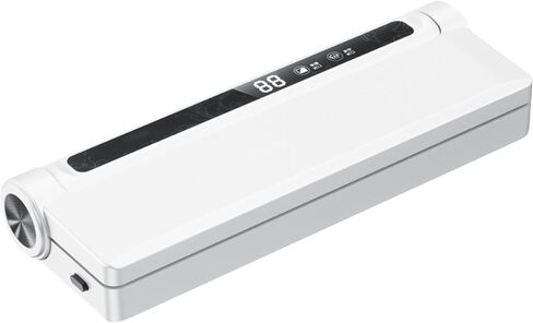 Vacuum Sealer Machine with 20 Vacuum Seal Bags, Fully Automatic Food Vacuum Sealer Machine, One Click Intelligent Operation, Airtight Food Storage Machine, White in Saudi Arabia