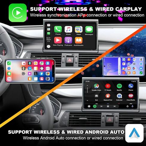 Linux Interface Box for Audi A6L 2016-2018, A7 (2018) Interface Box, Supports Wireless CarPlay Android Auto Fit for Original Car Radio Upgrade GPS Navigation Support Mirror Link,Backup Camera, Siri in Saudi Arabia