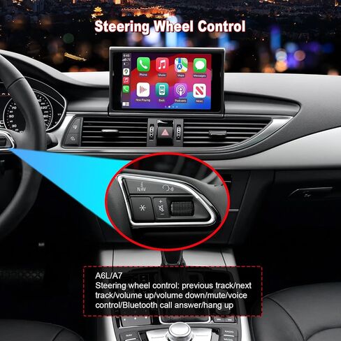 Linux Interface Box for Audi A6L 2016-2018, A7 (2018) Interface Box, Supports Wireless CarPlay Android Auto Fit for Original Car Radio Upgrade GPS Navigation Support Mirror Link,Backup Camera, Siri in Saudi Arabia