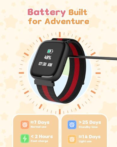 Watch Smart No Phone No App لا حاجة ، 1.83 "ساعة تعقب اللياقة مع عداد الخطى ، عداد الخطوة ، شاشة النوم ، IP68 مقاوم للماء ، النايلون in Saudi Arabia