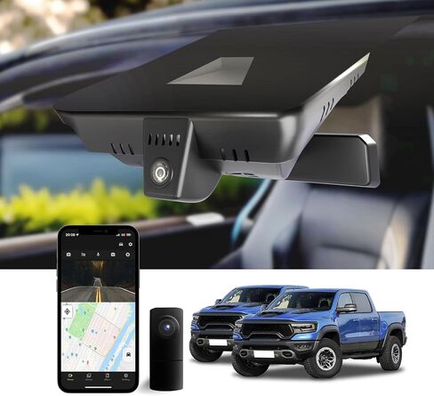 Front 4K Dash Cam for Dodge RAM 1500 TRX (Model B) 2019-2024 REBEL BIG HORN LARAMIE ، OEM LOOK ، HD VIDEO ، WIFI CONNECT in Kuwait