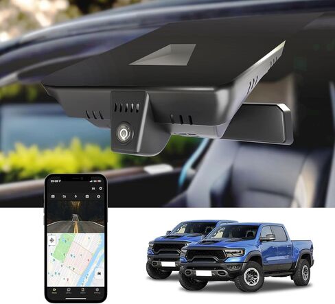 Front 4K Dash Cam for Dodge RAM 1500 TRX (Model B) 2019-2024 REBEL BIG HORN LARAMIE ، OEM LOOK ، HD VIDEO ، WIFI CONNECT in Kuwait