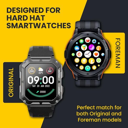 Rugged Smart Watch for Men, Foreman Smartwatch, Waterproof Digital Watch for The Toughest Jobs, with Fitness Trackers, Heart Rate Monitor, IP68, Pedometer, Workout Modes and More in Saudi Arabia