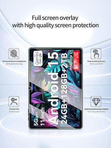 واقي الشاشة لـ TABWEE T20 2025 Android 15 أقراص 10.1 بوصة ، مضاد للخلع 9H صلبة اللمس حساس 2.5D حواف مدورة خالية من التثبيت سهلة التثبيت ، 2 عبوة. in Saudi Arabia
