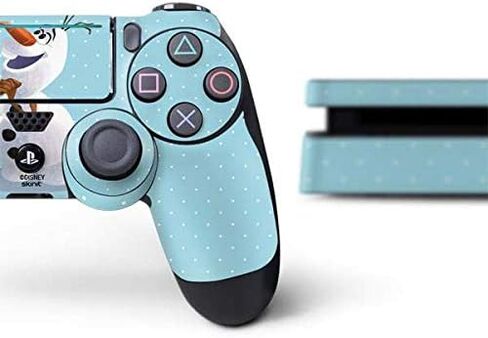 Skinit Decal Gaming Skin Compatible with PS4 Slim Bundle - Officially Licensed Disney Frozen Elsa and Anna Sisters Art Design in Saudi Arabia