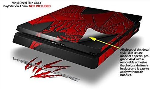 Vinyl Decal Skin Wrap compatible with Sony PlayStation 4 Slim Console Spider Web (PS4 NOT INCLUDED) in Saudi Arabia