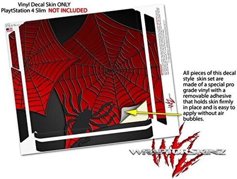 Vinyl Decal Skin Wrap compatible with Sony PlayStation 4 Slim Console Spider Web (PS4 NOT INCLUDED) in Saudi Arabia