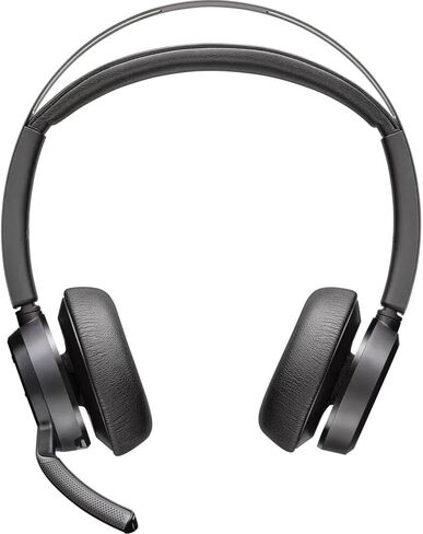 Poly Voyager Focus 2 UC Stereo Bluetooth Headset (Microsoft Teams معتمد) (77Y87AA) مع حزمة حقيبة السفر بما في ذلك: GOBY LABS Cleaner ، قماش الألياف in Saudi Arabia