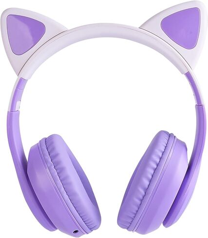 سماعات الرأس اللاسلكية للأطفال LED LED UP CAT Pluetooth Headones ، و Cat Cat Ear Wireless Headets with Microphone for Kids/Girls/Christmas (Pink Pro) in Kuwait