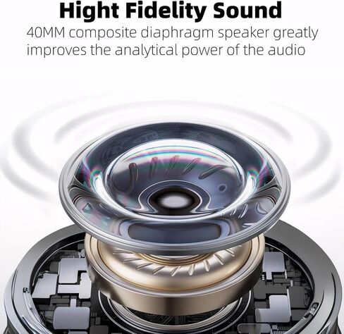 Gu-Di Active Nove Devining سماعات الرأس ، اللاسلكي فوق سماعات Bluetooth الأذن ، الصوت HI-RES ، باس عميق ، مع ميكروفون ، سماعات قابلة للطي خفيفة الوزن ، مناسبة للهواتف المحمولة للمكتب المنزلي للمكاتب المنزلية. in Saudi Arabia