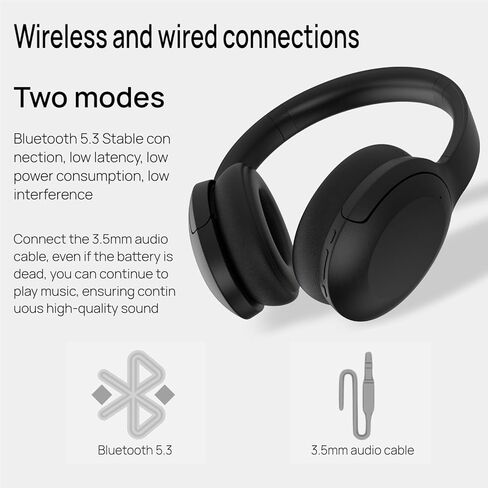 Gu-Di Active Nove Devining سماعات الرأس ، اللاسلكي فوق سماعات Bluetooth الأذن ، الصوت HI-RES ، باس عميق ، مع ميكروفون ، سماعات قابلة للطي خفيفة الوزن ، مناسبة للهواتف المحمولة للمكتب المنزلي للمكاتب المنزلية. in Saudi Arabia