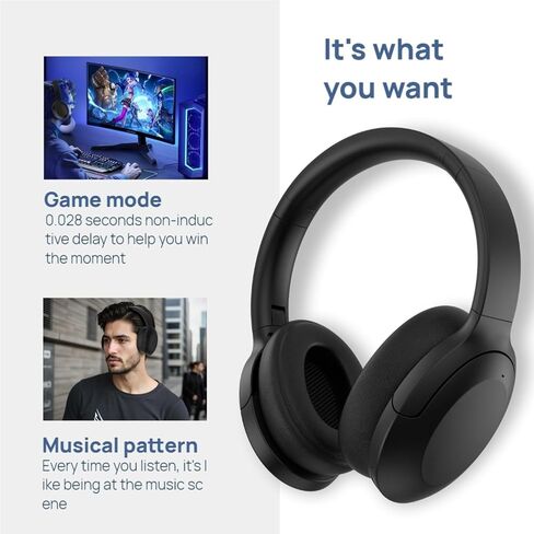 Gu-Di Active Nove Devining سماعات الرأس ، اللاسلكي فوق سماعات Bluetooth الأذن ، الصوت HI-RES ، باس عميق ، مع ميكروفون ، سماعات قابلة للطي خفيفة الوزن ، مناسبة للهواتف المحمولة للمكتب المنزلي للمكاتب المنزلية. in Saudi Arabia