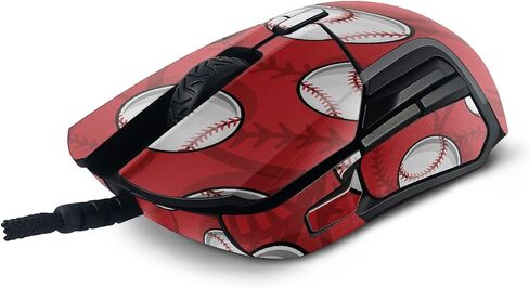MightySkins Skin Compatible With SteelSeries Rival 5 Gaming Mouse - Tiled Baseball | Protective, Durable, and Unique Vinyl Decal wrap cover | Easy To Apply, Remove, and Change Styles | Made in the USA in Saudi Arabia