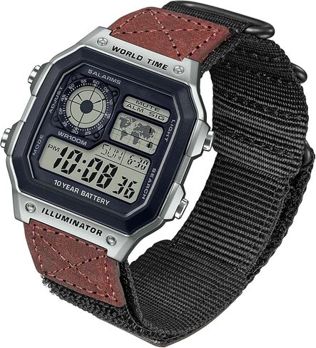 حزام نايلون 18 ملم لـ Casio ، فرقة ساعة مقاومة للصدمات العسكرية على الطراز العسكري لـ AE-1200 DW-H5600 AE-1000W F-91W A168W والمزيد in Kuwait