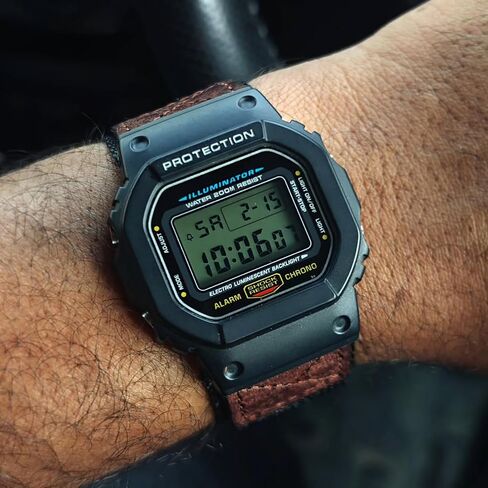 حزام نايلون 18 ملم لـ Casio ، فرقة ساعة مقاومة للصدمات العسكرية على الطراز العسكري لـ AE-1200 DW-H5600 AE-1000W F-91W A168W والمزيد in Kuwait