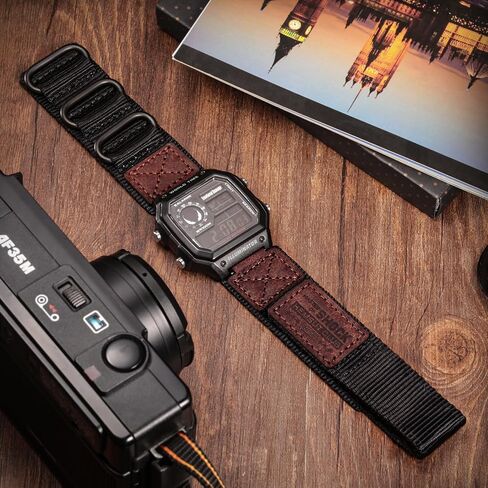 حزام نايلون 18 ملم لـ Casio ، فرقة ساعة مقاومة للصدمات العسكرية على الطراز العسكري لـ AE-1200 DW-H5600 AE-1000W F-91W A168W والمزيد in Kuwait