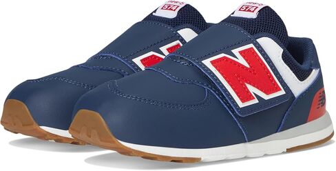 New Balance Kids 574 New-B V2 Familiar Ground Hook and Loop Sneaker, Mercury Blue/White, 5 US Unisex Toddler in Kuwait