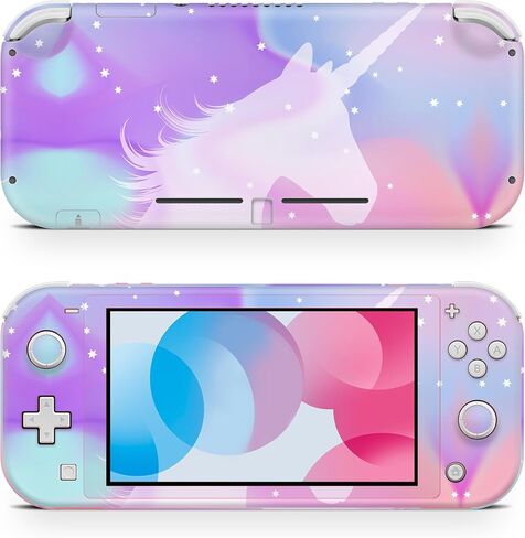 Zoomhitskins Switch Lite Association ، متوافقة مع Switch Lite Skin ، Unicorn Galaxy Pink Blue White Star Fairy Pastel لطيف ، 3M فينيل ، متين وتناسب ، سهل التثبيت ، مصنوع في الولايات المتحدة الأمريكية in Saudi Arabia