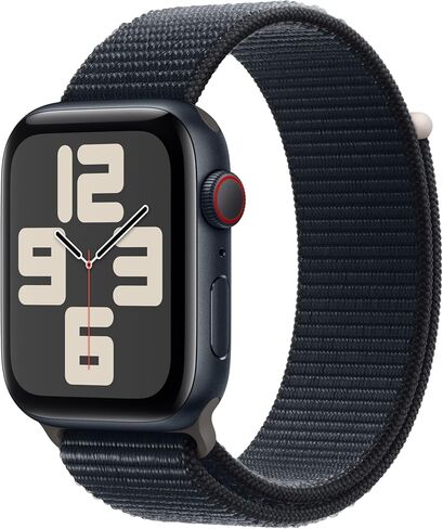 Apple Watch SE (2nd Gen) [GPS + Cellular, 44mm] - Midnight Aluminum Case with Midnight Sport Loop Band, M/L (Renewed Premium) in Saudi Arabia