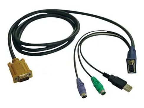 TRIPP Lite Eaton Series P778-015 15ft USB/PS2 VGA KVM Cable for B020-U08/U16 B022-U16 ، المقابس المحمية ، SPHD إلى HD15 USB PS2 in Kuwait
