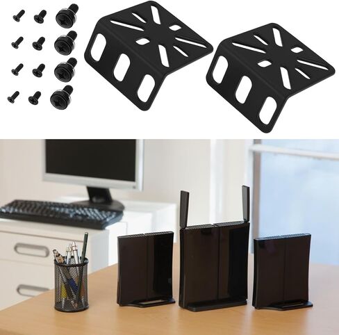 2Pcs Switch Adjustable Rack Rack Mount Kit Adjustable Hole Distance 13-35mm Compatible with Buffalo Tech 17.3 Inch Compatible with Cisco 45x44.5x25mm Black in Saudi Arabia