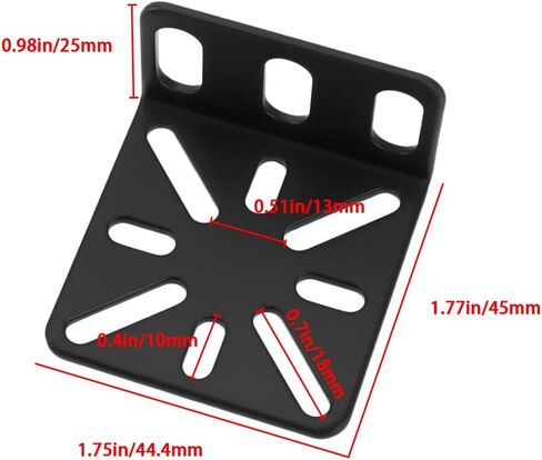 2Pcs Switch Adjustable Rack Rack Mount Kit Adjustable Hole Distance 13-35mm Compatible with Buffalo Tech 17.3 Inch Compatible with Cisco 45x44.5x25mm Black in Saudi Arabia