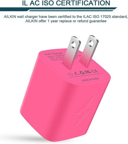 قابس USB ، كتلة شحن الشاحن السريع السريع ، محول Power AC Dual Port Charge Cube Travel Brick Prock Colords Fox for iPhone ، iPad ، Samsung Home USB Base in Kuwait