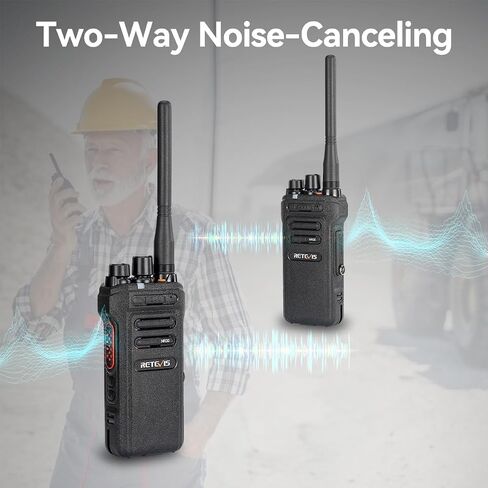 RETEVIS NR30 Professional 2 Way Radios Bulk ، IP67 مقاوم للماء راديو ثنائية الاتجاه مع MIC ، ومكتب الشقوق الشاقة ، وإلغاء الضوضاء ، والاتصال الجماعي ، لفريق النقل الصناعي (10 عبوات) in Kuwait