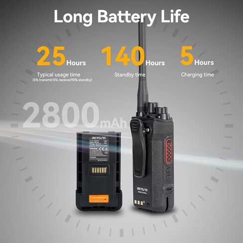 RETEVIS NR30 Professional 2 Way Radios Bulk ، IP67 مقاوم للماء راديو ثنائية الاتجاه مع MIC ، ومكتب الشقوق الشاقة ، وإلغاء الضوضاء ، والاتصال الجماعي ، لفريق النقل الصناعي (10 عبوات) in Kuwait