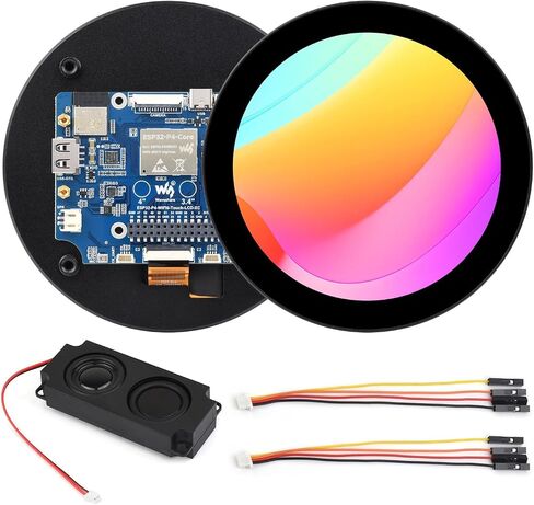 Waveshare ESP32-P4 4INCH WIFI6 لوحة تطوير اللمسات الجولة ، 720 × 720 ، زاوية عرض 170 درجة ، الزجاج البصري المتشدد ، الميكروفونات المزدوجة على متن ، دعم Wi-Fi 6 / Bluetooth 5 (LE) in Kuwait