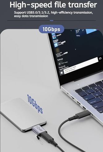 Micro USB B إلى USB A/C Male Adapter ، USB 3.0 Micro B إلى موصل محول كبل محول الإناث USB A/C (رمادي) in Kuwait