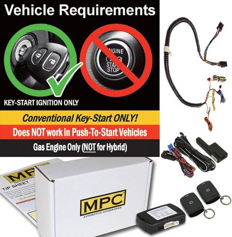 MPC Plug-N-Play 1-Button Remote Kit متوافق مع 2011-2020 Dodge Grand Caravan-Key-to-start-T-Harness-البرامج الثابتة مسبقًا in Saudi Arabia