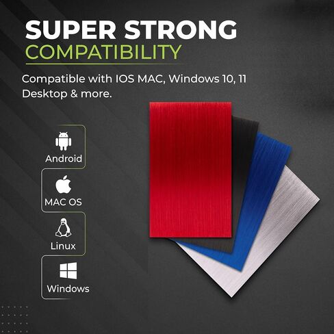 محرك الأقراص الثابتة الخارجي المحمولة 1 تيرابايت - Ultra Slim USB 2.0 2.5 بوصة HDD للكمبيوتر المحمول ، الكمبيوتر الشخصي ، MAC ، Chromebook - محرك النسخ الاحتياطي الخارجي للتخزين - محرك أقراص مضغوط محمول - أسود in Kuwait