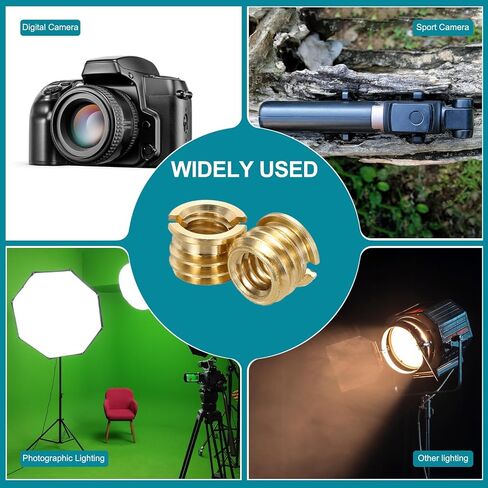 PATIKIL 8pcs M6 Female to 3/8" Male Thread Reducing Adapters Tripod Mount Screw Carbon Steel Adapter for Tripod Monopod of Camera, Bronze in Saudi Arabia