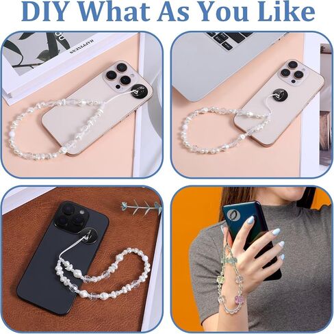 خطاف سحر الهاتف 12 PCS ، حامل سحر الهاتف الجولة المعدنية قبضة أصابع لاصقة لإلوازات DIY المعلقة (الفضة) in Saudi Arabia