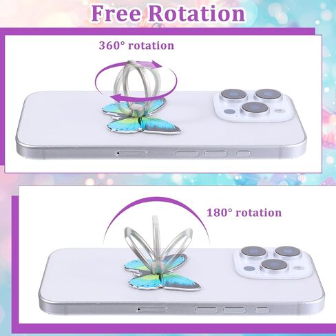 4 PCS Butterfly الهاتف الخليوي حامل حامل ، حلقة فراشة لطيفة لحالة الهاتف 360 ° RINGER RINGER RIND in Kuwait