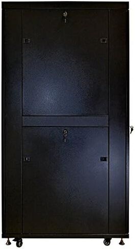 Sysracks 22U Server Cabinet 39-inch deep Server Rack Locking Network Cabinet with Thermocontroller, LCD-Screen, 4 Fans, Power Strip, Shelf, Wheels, Dust-Tight Cable Entries and Other Accessories in Saudi Arabia