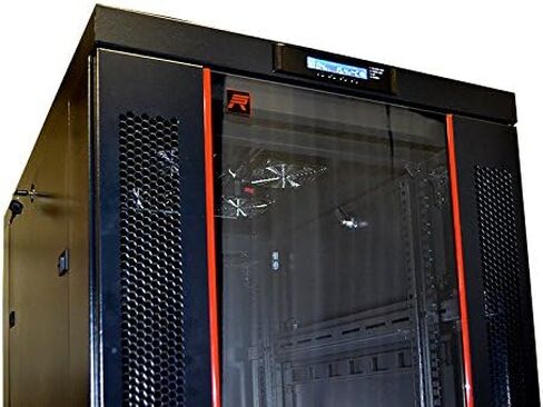 Sysracks 22U Server Cabinet 39-inch deep Server Rack Locking Network Cabinet with Thermocontroller, LCD-Screen, 4 Fans, Power Strip, Shelf, Wheels, Dust-Tight Cable Entries and Other Accessories in Saudi Arabia
