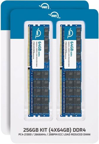 OWC 128GB (4x32GB) DDR4 2666MHz PC4-21300 CL19 4RX4 ECC LOAD LRDIMM 1.2V 288-PIN RAM. in Saudi Arabia