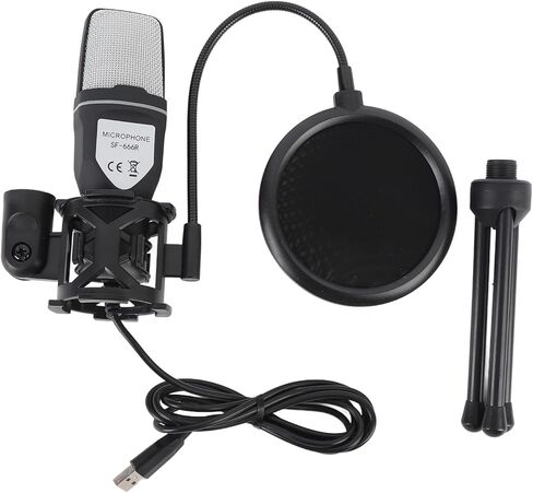 ميكروفون Sorandy Gaming USB ، ميكروفون مكثف لإلغاء الضوضاء مع RGB Light & Tripod Stand ، ميكروفون ألعاب سلكية سطح المكتب للبودكاست ، مقاطع الفيديو ، دفق ، الكمبيوتر ، الكمبيوتر in Kuwait