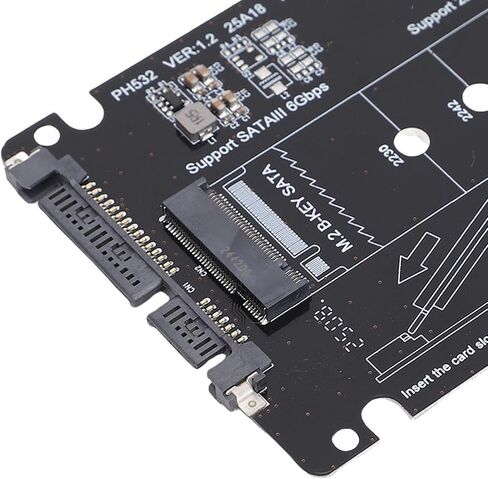 Gowenic M.2 NGFF BKEY SSD إلى محول ATA التسلسلي ، وتركيب سهل ونقل مستقر ، مع موصل مقاوم للصدمات ، لـ 2230 2242 2260 2280 SSD in Saudi Arabia