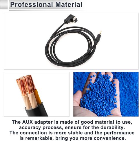 Audio Aux Adapter Cable Wire for Pioneer IP-BUS Convenient Stereo Radio Harness in Saudi Arabia