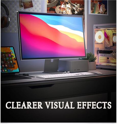 19 inch Computer Screen Blue Light Blocker - Reduce Eye Strain - Easy To Install & Removable Anti Scratch Computer Screen Protector Panel - Hanging Anti Blue Light Glare Screen Protector in Saudi Arabia