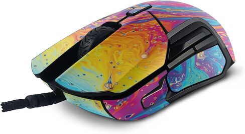 MightySkins Skin Compatible With SteelSeries Rival 5 Gaming Mouse - Paint Currents | Protective, Durable, and Unique Vinyl Decal wrap cover | Easy To Apply, Remove, and Change Styles | Made in the USA in Saudi Arabia