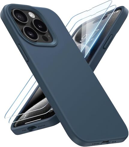 for iPhone 15 Case Liquid Silicone Slim Shockproof Protective Cover 6.1 Inch Anti-Scratch Drop Protection,Forest Green in Saudi Arabia