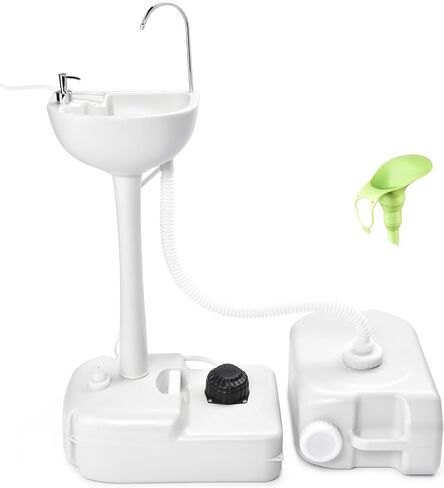 Yescom 17L Portable Sink Hand Wash Station with Pump & 24L Water Tank, Hand Washing Station for RV Travel Outdoor Camping Food Booth in Kuwait