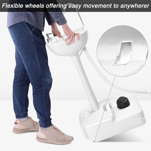 Yescom 17L Portable Sink Hand Wash Station with Pump & 24L Water Tank, Hand Washing Station for RV Travel Outdoor Camping Food Booth in Kuwait