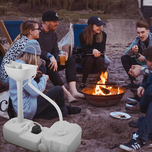 Yescom 17L Portable Sink Hand Wash Station with Pump & 24L Water Tank, Hand Washing Station for RV Travel Outdoor Camping Food Booth in Kuwait