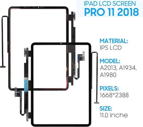 Touch Screen Replacement for iPad Pro 11 1st 2018 /2nd 2020 A2013, A1934, A1980, A1979, A2068, A2230, A2228, A2231 11.0" Front Glass Touch Digitizer with Tools(Not Include LCD) in Saudi Arabia